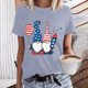 thumbnail image 1 of Fiudx Liquidación de Ofertas Flash Blusa de Manga Corta con Estampado de Moda para Mujer, Divertida Camiseta con Cuello Redondo, 1 of 4