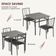 thumbnail image 5 of Historyli Juego de mesa de comedor para 2,mesa de comedor rectangular con 2 sillas,juego de mesa de cocina rústica de 3 piezas,mesa de comedor compacta para apartamentos pequeños,gris, 5 of 5