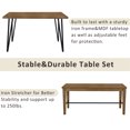 thumbnail image 3 of Modern 6-Piece Dining Table Set with V-Shape Metal Legs, Wood Kitchen Table Set with 4 Upholstered Chairs and Bench for 6,Brown, 3 of 9