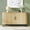 Natural Oak: 54.3", variant on Tomnk Woo 54.3" Buffet Cabinet with Storage, Tambour Doors, Adjustable Shelves, Multifunctional Sideboard Console for Living Room, Dining Room, Kitchen