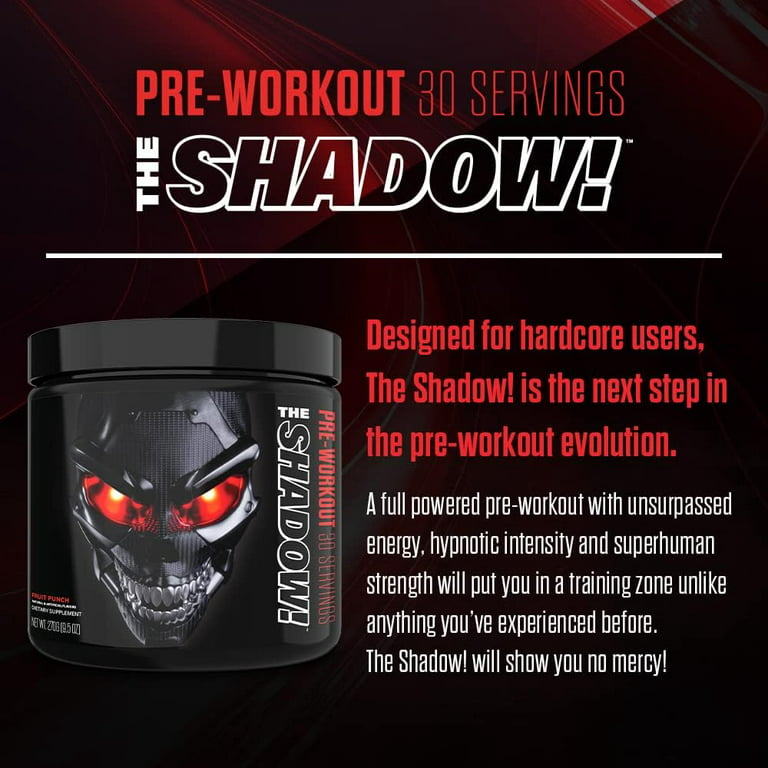 JNX Sports® The Shadow! Pre-Workout 350mg Caffeine Fruit Punch 30 Serves - Walmart.com