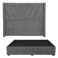 thumbnail image 1 of Recámara King Size Aurora Dark Grey con Cabecera + Box Base Cama, 1 of 8