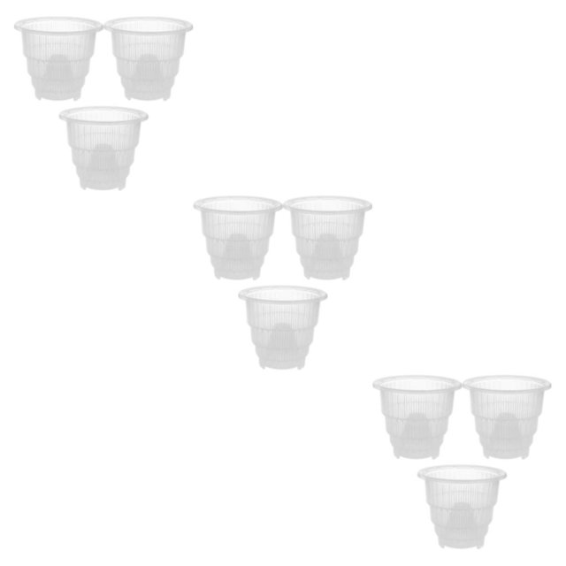 Redempat 3pack/lot Durable And Non-deformable Planter For Indoor Plants Container Planter Plastic Flower Transparent Color 3Set