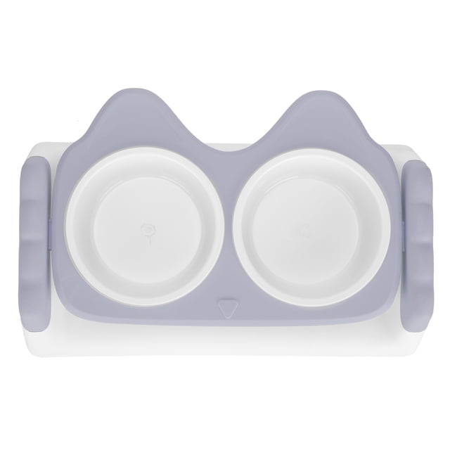Cuencos de agua dobles para comida para gatos, Cuencos elevados para comida para gatos Cuencos de alimentación para gatos con doble elevación Cuencos elevados para comida para gatos Funcionamiento suave