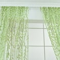 thumbnail image 3 of Home Voile Panel Leaves Pattern Sheer Room Curtain Drape Window Door Curtain Hot, 3 of 7