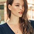 thumbnail image 3 of Gem Stone King 925 Sterling Silver Red Created Ruby and White Topaz Pendant and Earrings Jewelry Set for Women (3.05 Cttw, Gemstone July Birthstone, with 18 inch Chain), 3 of 3