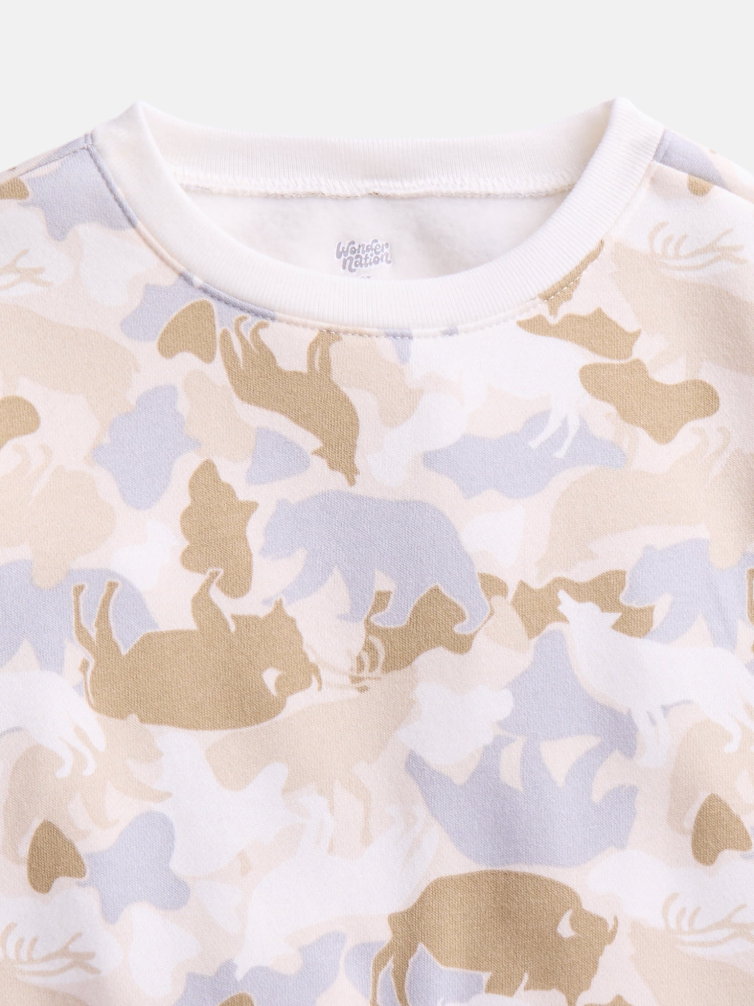 Wonder Nation Baby & Toddler Fleece Crewneck Sweatshirt, Sizes 6M-5T