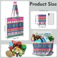 thumbnail image 4 of Earthy Bohemian Style Washable Fabric Shopping Tote - Foldable Grocery Bag for Everyday Use, 4 of 6