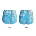 thumbnail image 3 of Rateoe Hanging Orchids Floral Blue Printed 2 in 1 Women's Workout Shorts for Athletic Gym Running Shorts with Phone Pockets-X-Large, 3 of 7