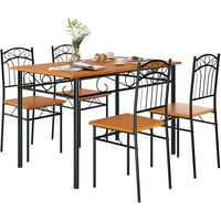 Soges 5 Piece Dining Table Set with 4 Chairs