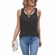 thumbnail image 3 of Chaleco Holgado de Corta con Cuello Redondo y Color Liso para Mujer, y Verano, Negro, Talla XXL, 3 of 10