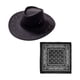 thumbnail image 5 of Sombrero de Vaquero Occidental Salvador con bandana Marrón oscuro, 5 of 10