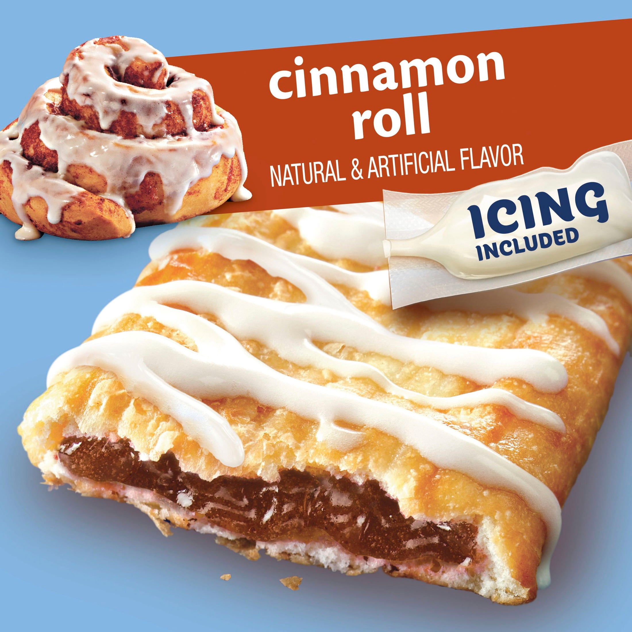 Pillsbury Cinnamon Roll Flavored Toaster Strudel Pastries, 12 Breakfast Pastries (Frozen)