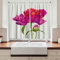 thumbnail image 2 of Ambesonne Peony Kitchen Curtains, Flower and Vibrant Petals, 55"x39", Multicolor, 2 of 3