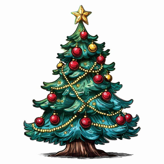 SkyOlla Santa Claus with Christmas Tree Wall Sticker – Merry Christmas Festival Decor Vinyl Decal for Living Room, Bedroom & Office – Peel & Stick Waterproof Sticker | Pack of 2