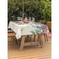 thumbnail image 2 of Outdoor Tablecloth with Umbrella Hole and Zipper, Watercolor Roses Rectangle Table Cloth 52x70 Inch Waterproof Tablecloth, Spring Flowers Leaves Butterflies Light Beige Picnic Table Cover for Patio, 2 of 7