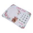thumbnail image 4 of Manta de franela con estampado de animales de rosa para bebé, manta mensual para recién nacidos, fondo para fotografía, accesorios de rosa, 4 of 14