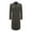 DOUBLE-CHARCOAL, variant on Men's Knee Length Wool Blend Three Button Long Jacket Overcoat Top Coat
