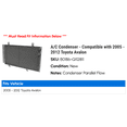 thumbnail image 2 of A/C Condenser - Compatible with 2005 - 2012 Toyota Avalon 2006 2007 2008 2009 2010 2011, 2 of 2