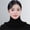 Black, variant on Women's Double Layer Thickened Knitted Neck Collar - Warm All-Season Scarf for Winter, Spring, Fall