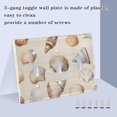 thumbnail image 3 of Yayeee Toggle Light Switch Wall Plate 2-Gang 4.56"x4.48" Decorative Outlet Cover, Watercolor Seashells, 3 of 7