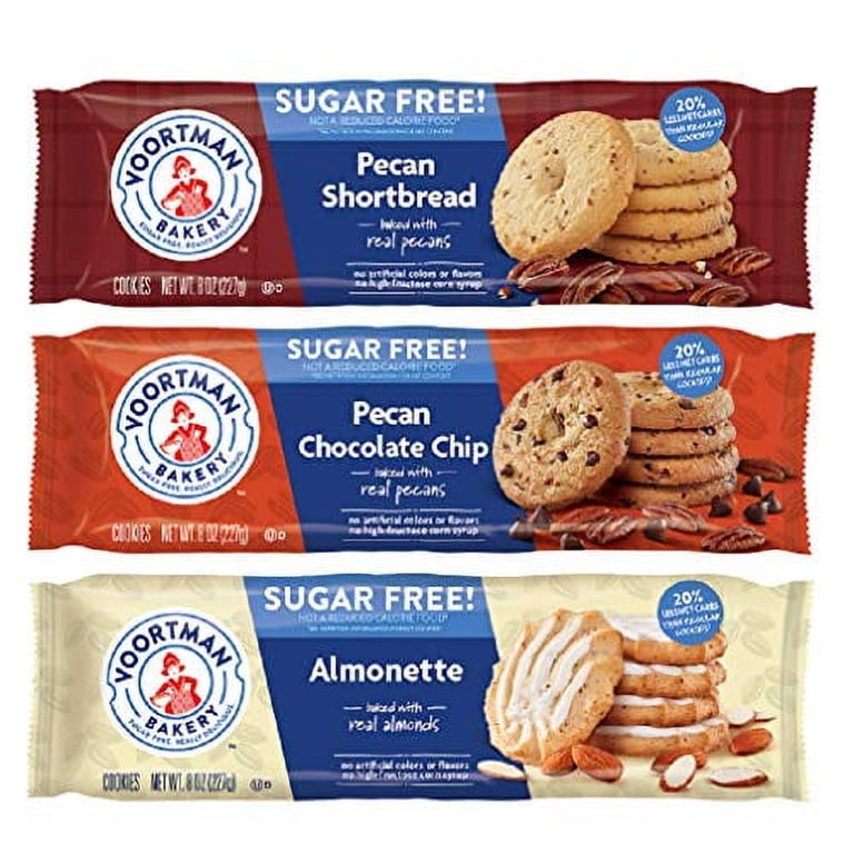 Voortman Sugar Free Cookie Variety | Pecan Chocolate Chip, Pecan