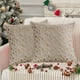 thumbnail image 5 of Soft Fuzzy Decorative Pillows Covers With Snowflake Glitter Printed Pillowcases For Christmas Decor Home Bedroom Sofa Chair Couch Snowflake Print18x18, 5 of 6