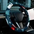 thumbnail image 6 of Christmas Snowman 14.5 Inch Printing PVC Leather Steering Wheel Cover Car Wheel Covers Auto Accessories, 6 of 6