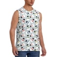 thumbnail image 2 of Haiem Men's Colorful Hat Snowman Print Tank Tops Summer Sleeveless Cut Off Workout T-Shirts Fitness Vest Athletic Undershirts-3X-Large, 2 of 8