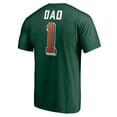 thumbnail image 3 of Men's Green Miami Hurricanes Number One Dad T-Shirt, 3 of 3