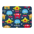 thumbnail image 1 of NUDECOR Pattern Monsters Cute Little Boy Fun Toy Doormat Floor Rug Bath Mat 23.6x15.7 inch, 1 of 1