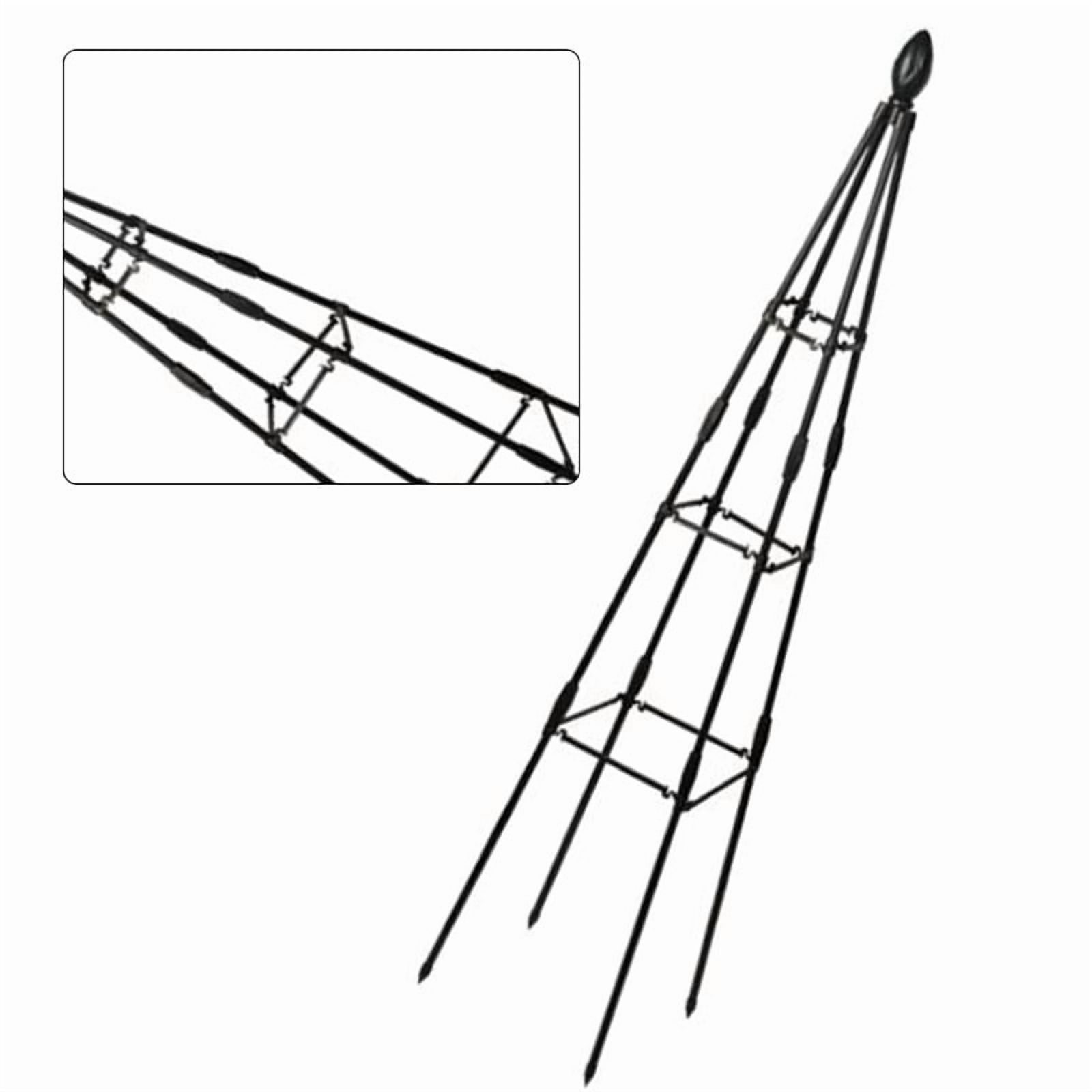 RANME Garden Climbing Plant Bracket Flower Plant Support Bracket Black Height 160Cm