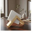 thumbnail image 1 of 2pcs Servilletero Triangular De Madera Minimalista 12 Cm Xtellar cafe, 1 of 4