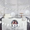 thumbnail image 6 of 25th Anniversary Decorations, 25th Silver Wedding Glitter Banners, 25th Anniversary Bunting Flag and Balloons for Anniversary Party Supplies, 6 of 7