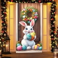 thumbnail image 6 of FAMTKT Easter Door Cover, Bunny Easter Door Banner for Large Party Supplies Room Garden Wall Holiday Decoration Background Banner Party Decorations, 6 of 7