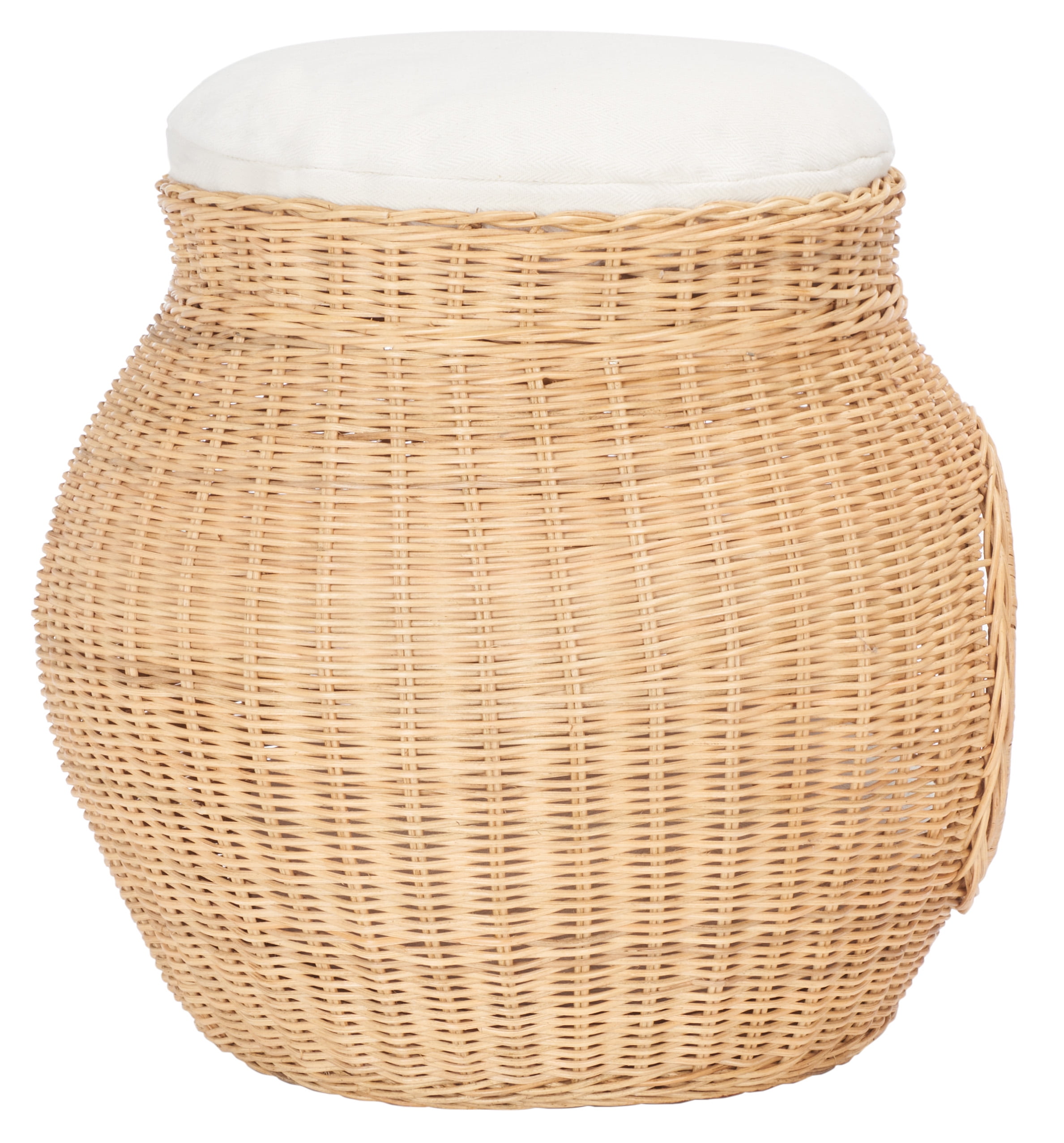 SAFAVIEH Suli Regular Covered Style Cat Bed with Cushion, Natural Honey/White