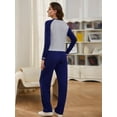 thumbnail image 7 of ebukurty Pajamas for Women Set Long Sleeves V-neck Lounge Sets, Sizes S-XL, 7 of 7