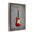 thumbnail image 3 of Stupell Industries Classic Red Guitar on Grey Music Painting Brown Floater Framed Canvas Art Print Wall Art, 25 x 31, 3 of 9