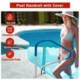 thumbnail image 1 of Yeshouse Barandilla para piscina enterrada, 125 cm x 86 cm, barandilla resistente para escaleras de piscina con cubierta antideslizante, 1 of 8