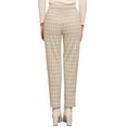 thumbnail image 4 of INSPIRE CHIC Women's Tartan Plaid Pants Elastic High Waist Straight Long Trousers XL Khaki, 4 of 6