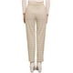 thumbnail image 3 of Pantalones de tartán de mujer Inspire Chic, elásticos, de cintura alta, rectos, largos, talla L, color caqui, 3 of 5