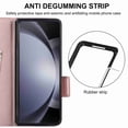 thumbnail image 7 of Dteck for Samsung Galaxy Z Fold 4 Wallet Case with 6 Credit Card Slots and S-Pen Slot,RFID Blocking Multi Card Function Magnetic Clasp Kickstand for Man Women, Rosegold, 7 of 7