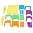 thumbnail image 6 of Gift for KIDS Kids Table and Chair Set 5 Piece Plastic Play Activity Set Toddler Stackable Furniture, Multicolor, 6 of 6
