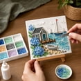 thumbnail image 2 of Timeless American Destinations Sea Glass Art Kit, DIY Mosaic Craft Kit with Colorful Glass Stones, Coastal Art Project for Adults and Beginners, Handmade Decorative Wall Art Gift, 2 of 4