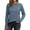 Blue, variant on PPYOUNG Top for Womens Long Sleeve Casual Shirts Tunic Tops to Wear with Leggings Crew Neck Blouses