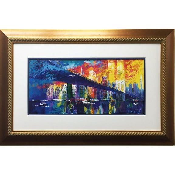 LeRoy Neiman "Brooklyn Bridge" Newly CUSTOM FRAMED Art Lithograph Generic
