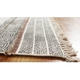 thumbnail image 4 of Casavani Vintage Area Kilim Gray Rugs Natural Fiber Cotton Durries 6x12 Feet, 4 of 5