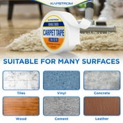 Double-Sided Carpet Tape (2 Wide, 30 Long), Heavy Duty Adhesive Multipurpose Rug Tape by KapStrom