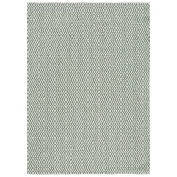 SAFAVIEH Martha Stewart Cotton Diamond Area Rug, Green/Ivory, 5' x 7'
