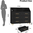 thumbnail image 2 of 6 Drawer Dresser with LED Lights & Charging Station, Wooden Pink Dresser for Bedroom, Modern TV Stand Dressers & Chests of Drawers for Closet, Hallway, Entryway, 2 of 9